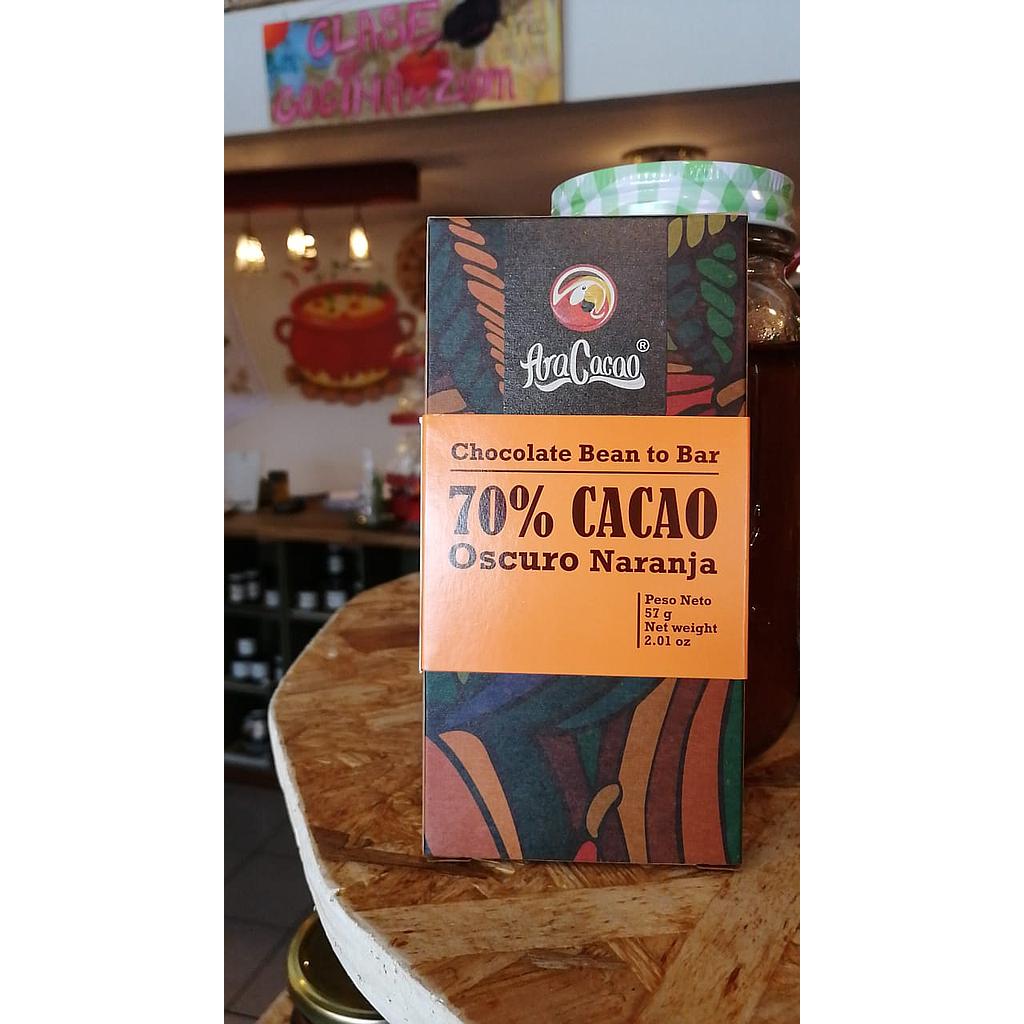 Ara Cacao 70% Oscuro Naranja 57g